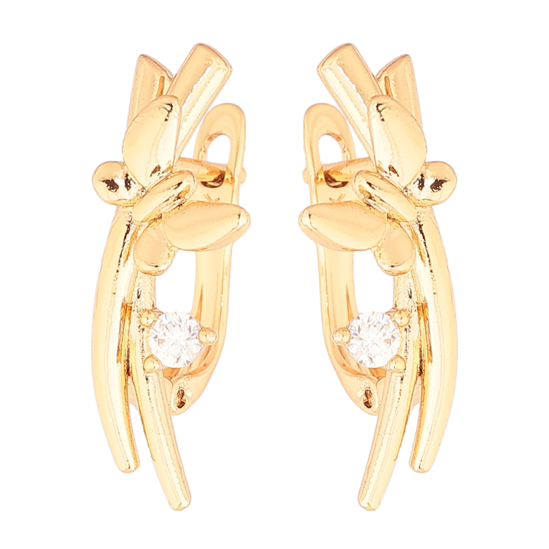 Серьги Xuping Позолота 18K английский замок Узор с бабочками фото №2 Серьги Xuping Позолота 18K английский замок Узор с бабочками фото №2