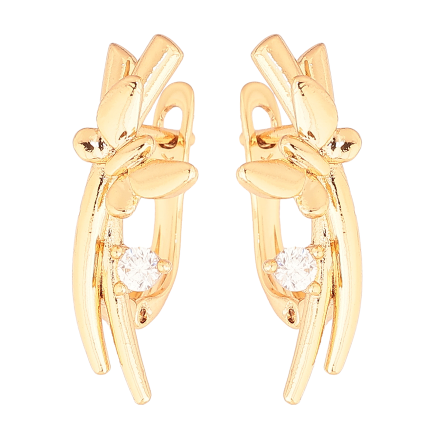 Серьги Xuping Позолота 18K английский замок Узор с бабочками фото №1