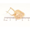 Серьги Xuping Позолота 18K английский замок Ажурные сердечки с кристаллами фото №3