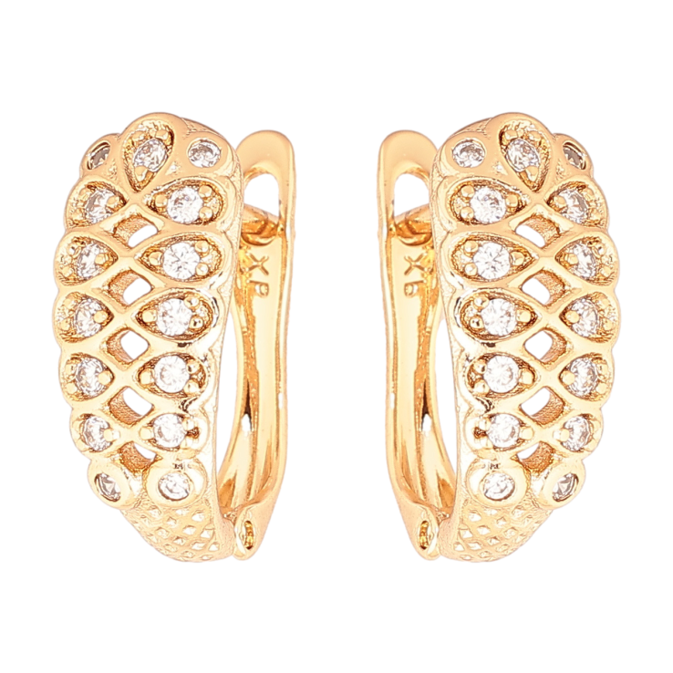 Серьги Xuping Позолота 18K английский замок Декоративный узор с кристаллами фото №21