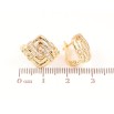 Серьги Xuping Позолота 18K английский замок Ромбовый узор с кристаллами фото №2