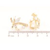 Серьги Xuping Позолота 18K английский замок Пальмы с кристаллами фото №2