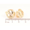 Серьги Xuping Позолота 18K английский замок Круги с узором кристаллами фото №2 Серьги Xuping Позолота 18K английский замок Круги с узором кристаллами фото №2