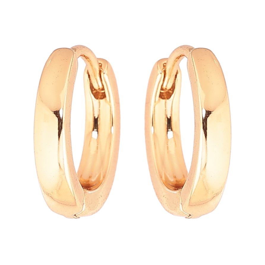 Сережки Xuping Позолота 18K колечка Класика, шир. 3мм ø 16мм фото №1