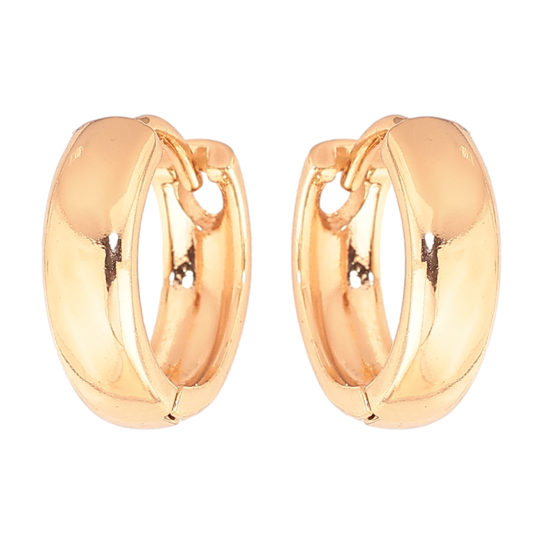 Сережки Xuping Позолота 18K колечка Класика, шир. 4мм ø 14мм фото №1