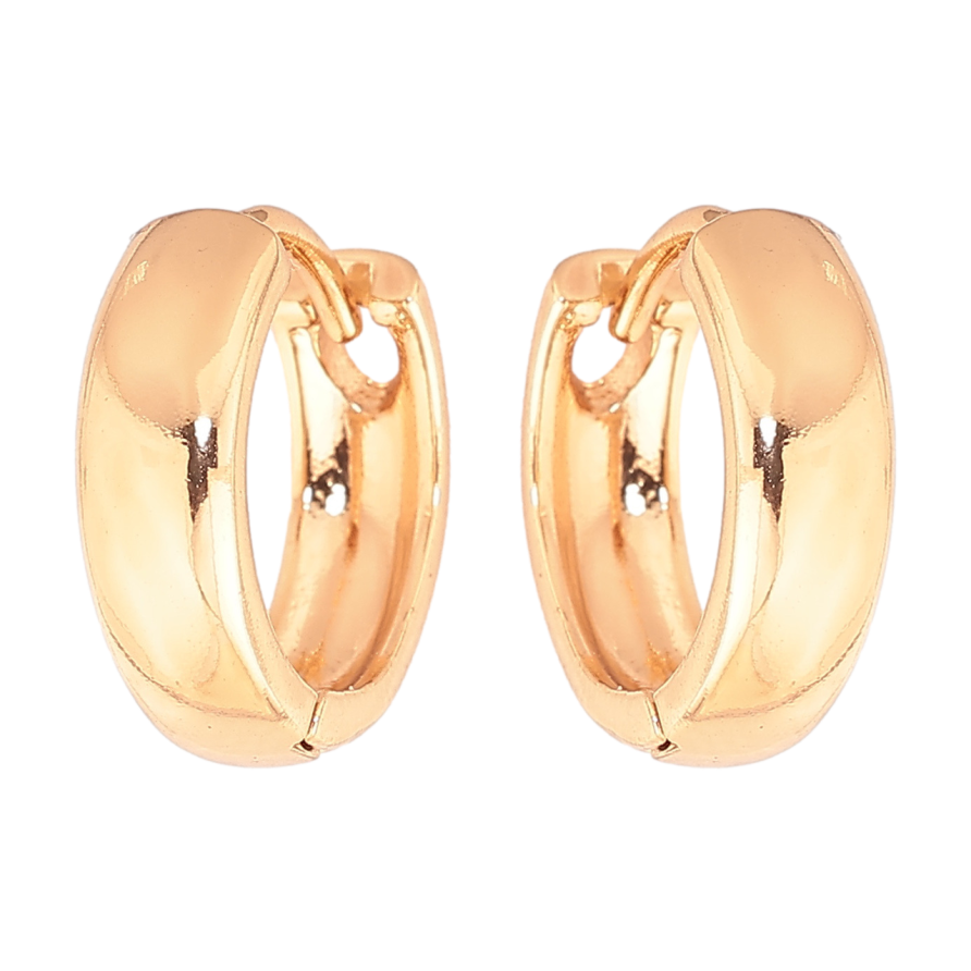 Серьги Xuping Позолота 18K колечки Классика, шир. 4мм ø 14мм фото №1