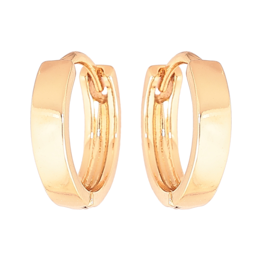 Серьги Xuping Позолота 18K колечки Классика, шир. 3мм ø 14мм фото №1