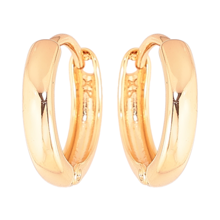 Серьги Xuping Позолота 18K колечки Классика, шир. 3мм ø 14мм фото №19