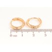 Сережки Xuping Позолота 18K колечка Класика, шир. 3мм ø 14мм фото №2