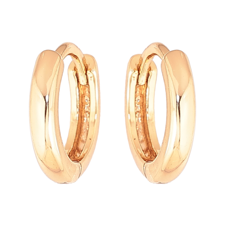 Серьги Xuping Позолота 18K колечки Классика, шир. 2мм ø 11мм фото №14