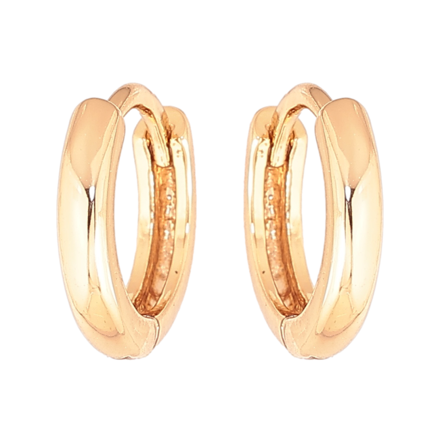 Серьги Xuping Позолота 18K колечки Классика, шир. 2мм ø 11мм фото №1