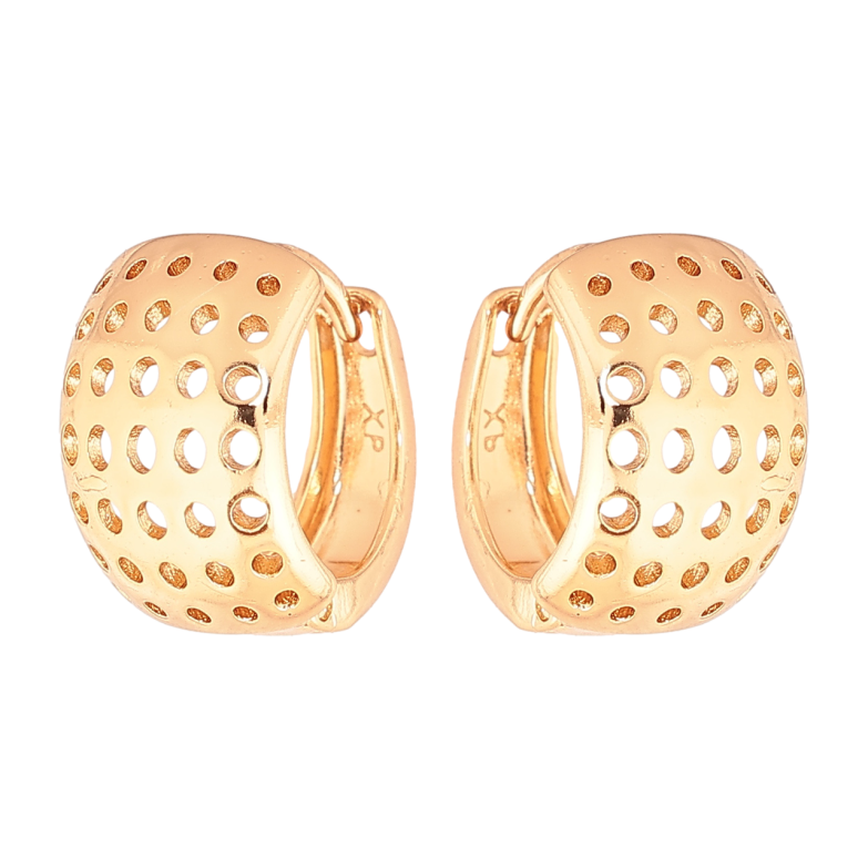 Сережки Xuping Позолота 18K колечка «Різьблений візерунок» фото №13 Сережки Xuping Позолота 18K колечка «Різьблений візерунок» фото №13