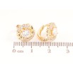 Серьги Xuping Позолота 18K колечки Инкрустация кристаллами фото №2