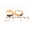 Серьги Xuping Позолота 18K колечки Покраска черной эмалью ø 11мм фото №2