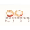 Сережки Xuping Позолота 18K колечка «Пофарбовані червоною емаллю» ø 11мм фото №2 Сережки Xuping Позолота 18K колечка «Пофарбовані червоною емаллю» ø 11мм фото №2