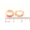 Сережки Xuping Позолота 18K колечка «Пофарбовані рожевою емаллю» ø 11мм фото №2 Сережки Xuping Позолота 18K колечка «Пофарбовані рожевою емаллю» ø 11мм фото №2