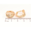 Сережки Xuping Позолота 18K колечка «Візерунок з кристалами» фото №2 Сережки Xuping Позолота 18K колечка «Візерунок з кристалами» фото №2