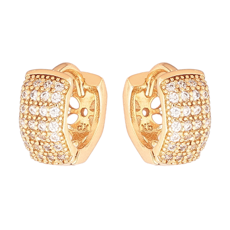 Серьги Xuping Позолота 18K колечки Инкрустация кристаллами фото №18