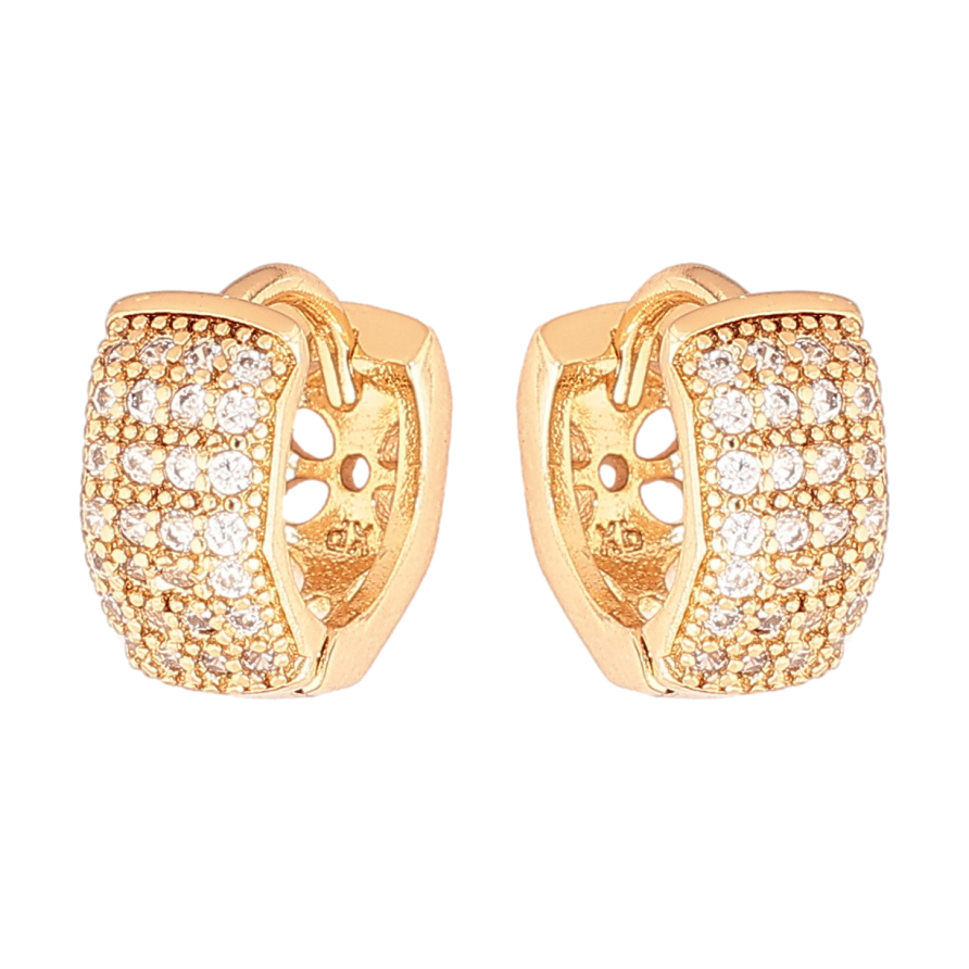 Серьги Xuping Позолота 18K колечки Инкрустация кристаллами фото №1 Серьги Xuping Позолота 18K колечки Инкрустация кристаллами фото №1