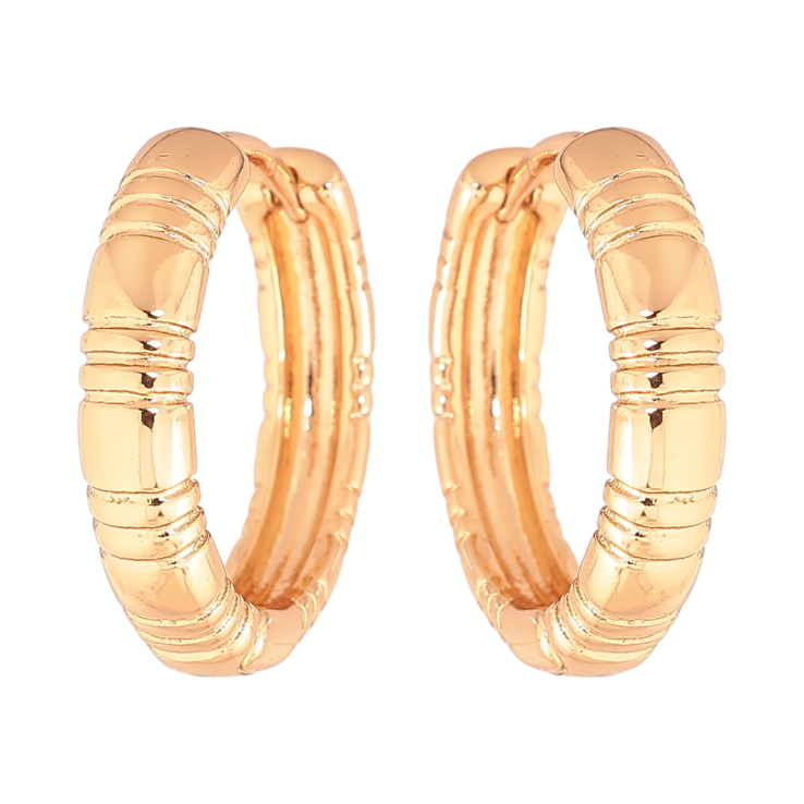 Серьги Xuping Позолота 18K колечки Декоративный узор фото №6 Серьги Xuping Позолота 18K колечки Декоративный узор фото №6