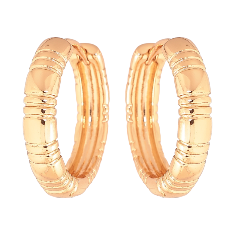 Сережки Xuping Позолота 18K колечка «Декоративний візерунок» фото №1