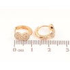 Серьги Xuping Позолота 18K колечки Восьмерки с кристаллами фото №2 Серьги Xuping Позолота 18K колечки Восьмерки с кристаллами фото №2