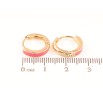 Сережки Xuping Позолота 18K колечка «Пофарбовані рожевою емаллю» ø 14мм фото №2 Сережки Xuping Позолота 18K колечка «Пофарбовані рожевою емаллю» ø 14мм фото №2