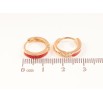 Серьги Xuping Позолота 18K колечки Покраска красной эмалью ø 14мм фото №2