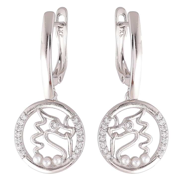 Сережки Xuping Родій англійський замок «Дракон» фото №19