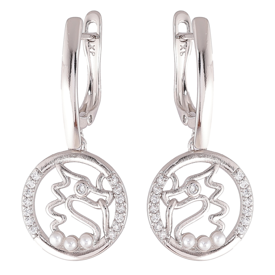 Сережки Xuping Родій англійський замок «Дракон» фото №1