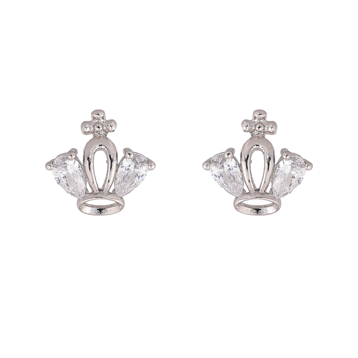 Сережки Xuping Родій пусети «Кришталева корона» фото №24