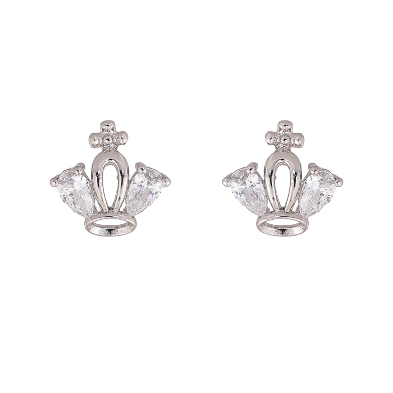 Сережки Xuping Родій пусети «Кришталева корона» фото №1