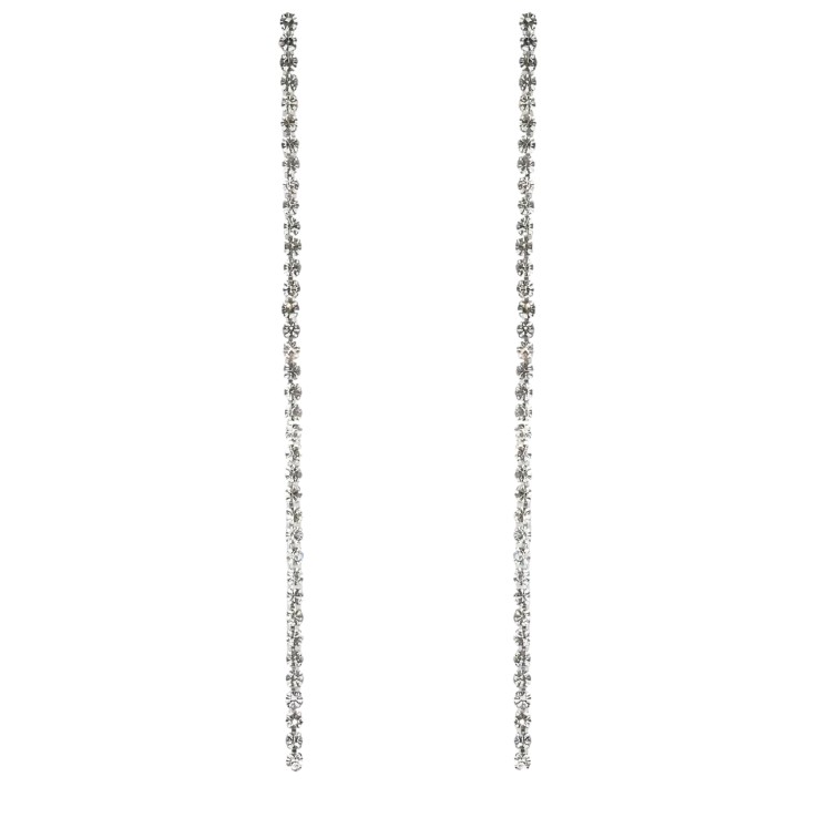 Сережки пусети Доріжка зі страз фото №15