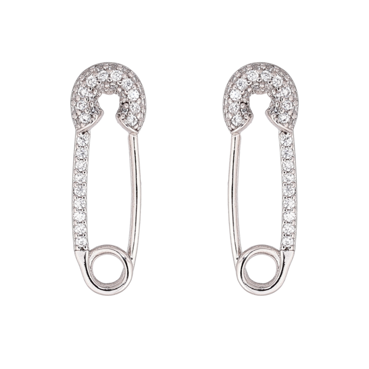 Сережки Xuping колір Родій пусети Шпильки з кристалами фото №12