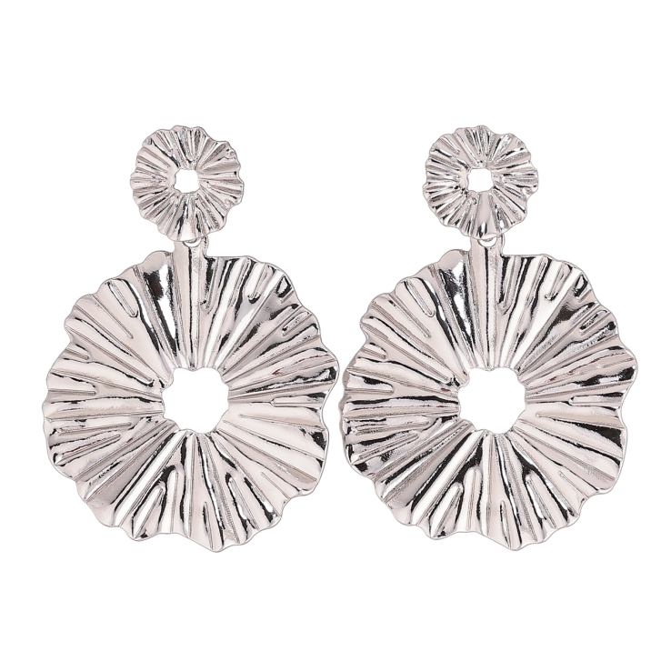 Сережки Xuping колір Родій пусети Декоративні фото №2