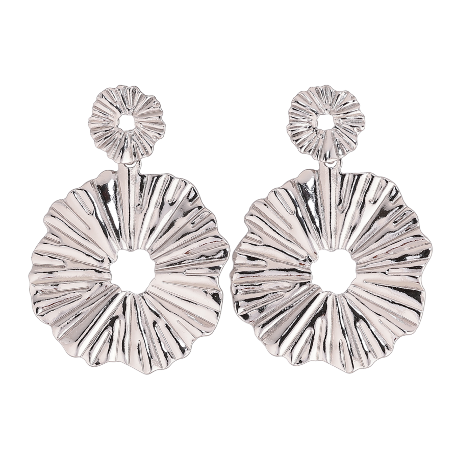 Сережки Xuping колір Родій пусети Декоративні фото №1