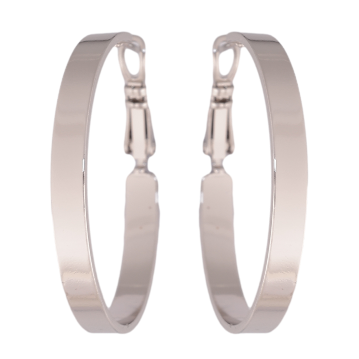 Сережки Xuping колір Родій кільця (конго) Класика ø 3,5см фото №10