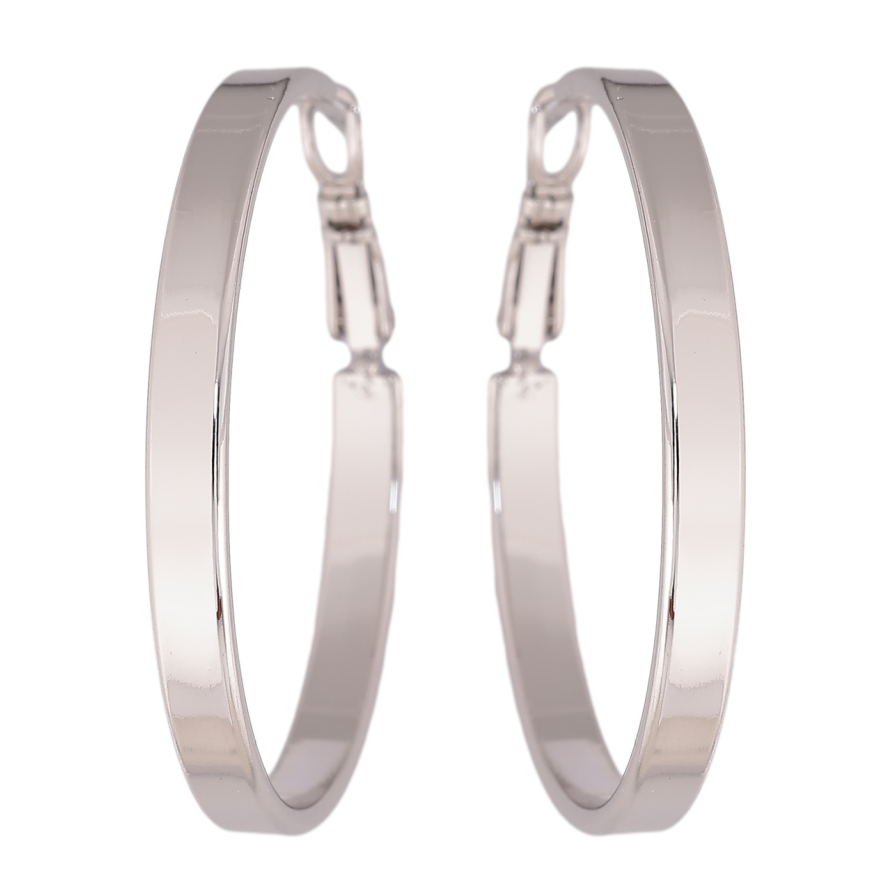 Сережки Xuping колір Родій кільця (конго) Класика ø 4см фото №1