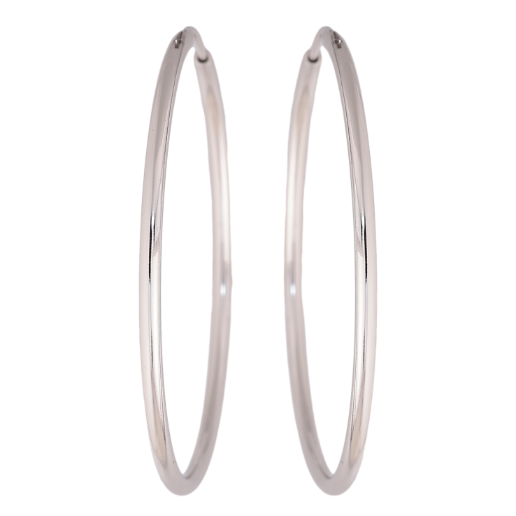 Серьги Xuping цвет Родий кольца (конго) Классика ø 4.8см фото №8