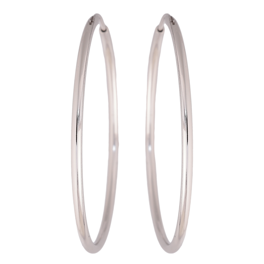 Сережки Xuping колір Родій кільця (конго) Класика ø 4.8см фото №1