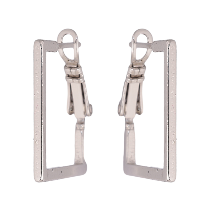 Сережки Xuping колір Родій італійський замок Квадратні 2х2см фото №24 Сережки Xuping колір Родій італійський замок Квадратні 2х2см фото №24