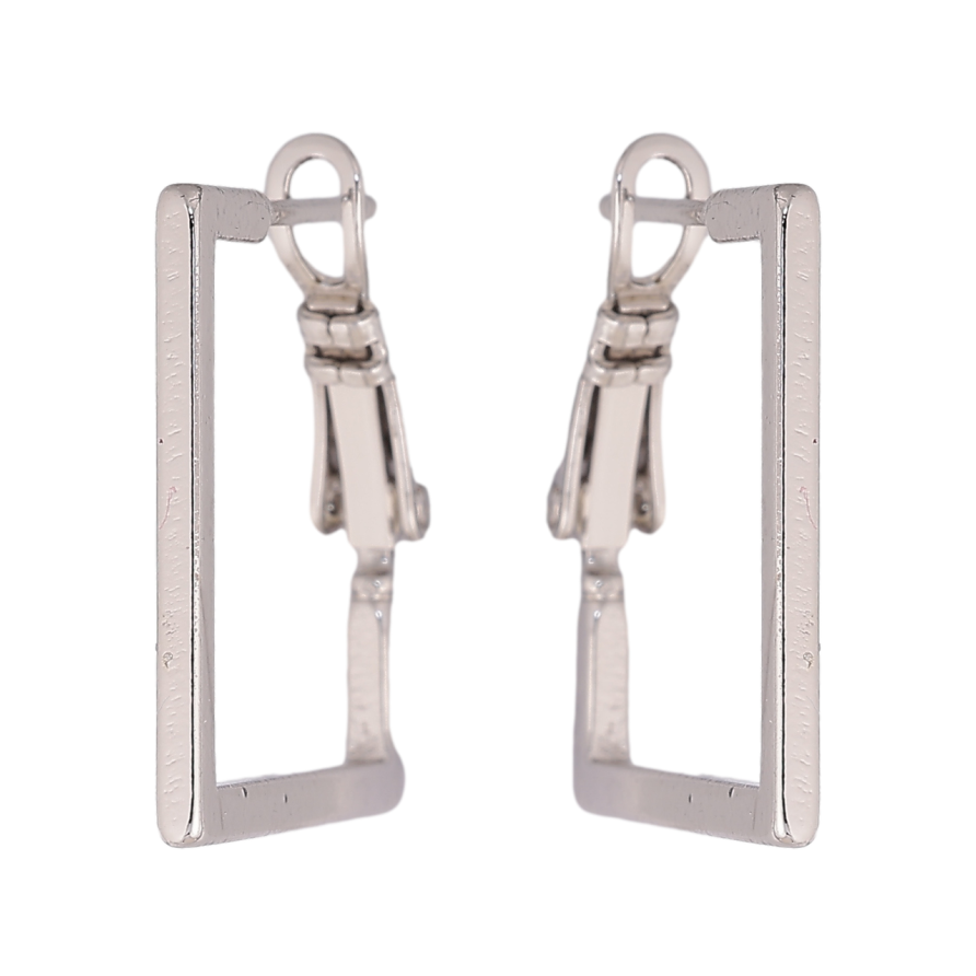 Сережки Xuping колір Родій італійський замок Квадратні 2х2см фото №1