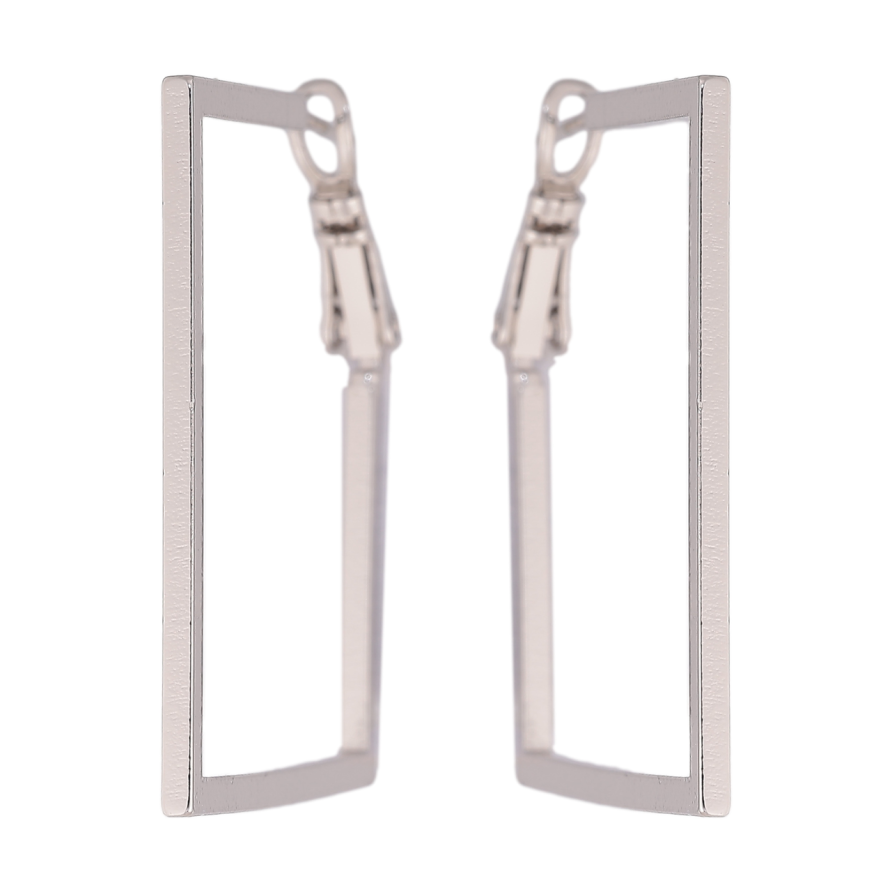 Сережки Xuping колір Родій італійський замок Квадратні 3.5х3.5см фото №1