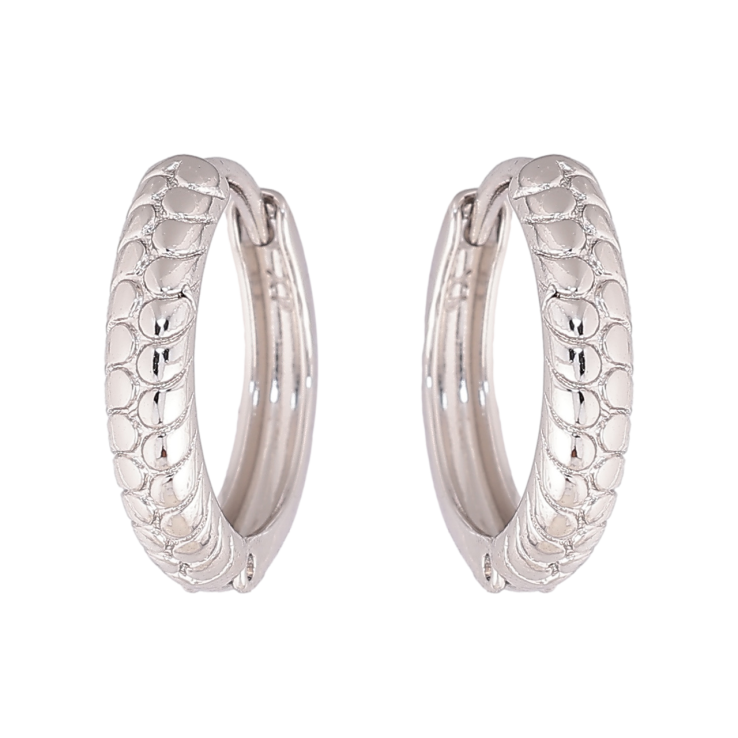 Сережки Xuping колір Родій колечка Декоративний візерунок фото №21