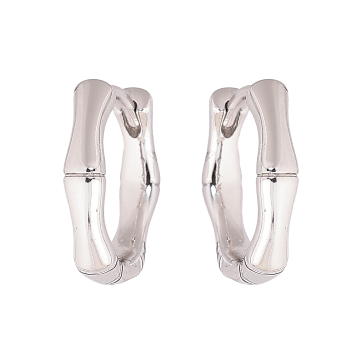 Сережки Xuping колір Родій колечка Фігурні фото №4