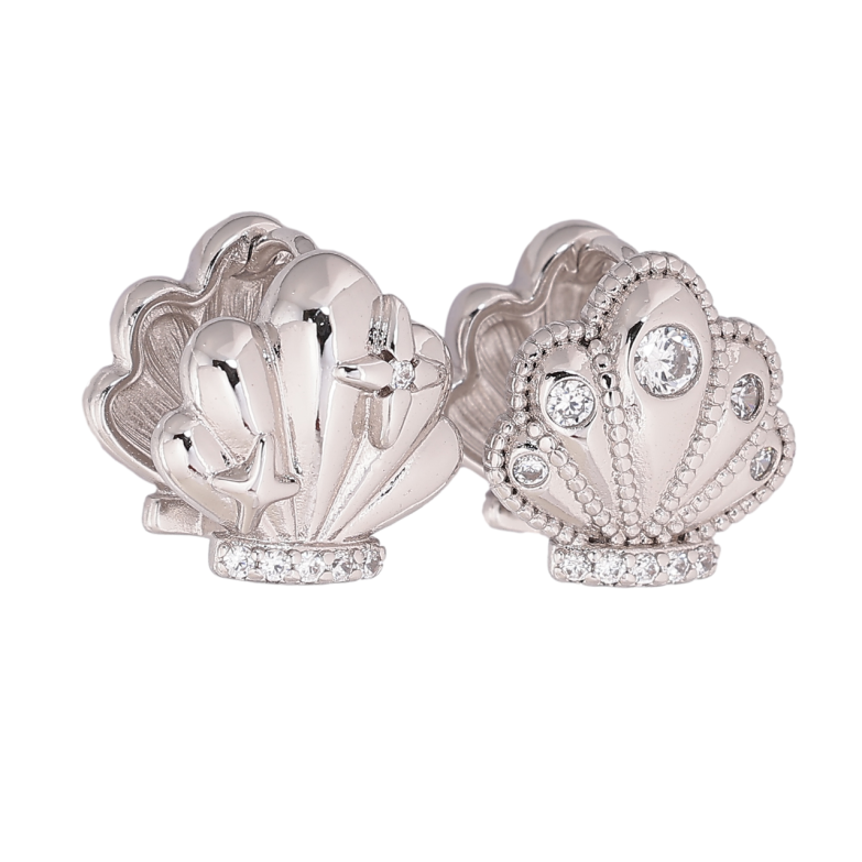 Сережки Xuping колір Родій колечка Асиметричний візерунок з кристалами фото №1