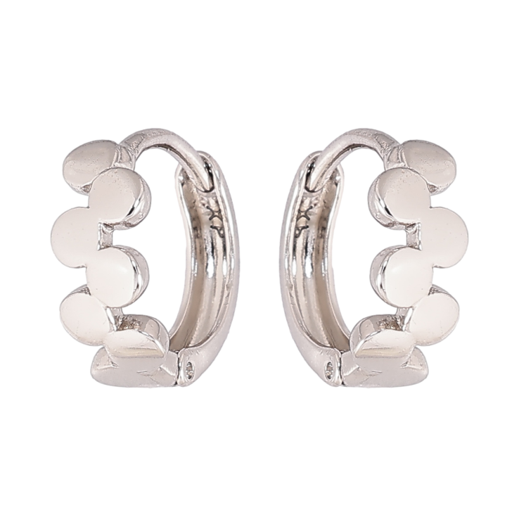 Сережки Xuping колір Родій колечка Декоративний візерунок фото №19