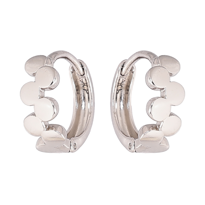 Сережки Xuping колір Родій колечка Декоративний візерунок фото №1