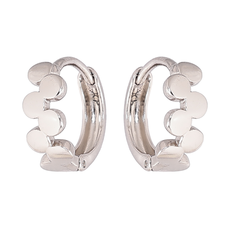 Сережки Xuping колір Родій колечка Декоративний візерунок фото №1