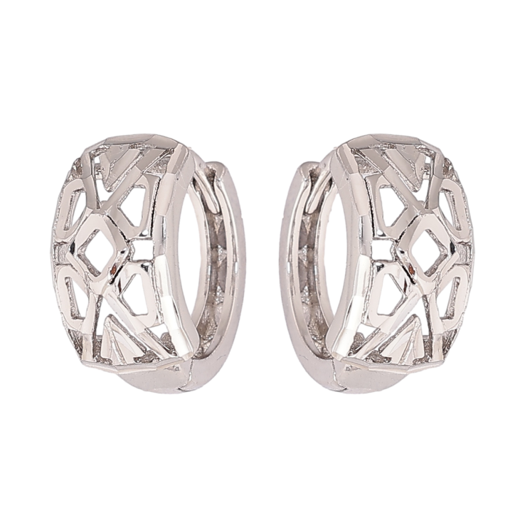 Сережки Xuping колір Родій колечка Декоративний візерунок фото №15